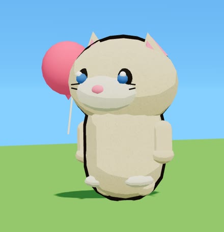 Balloon Cat standing front-on